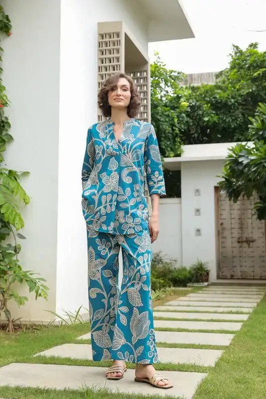 Frosted Floral Cotton Co-ord Set