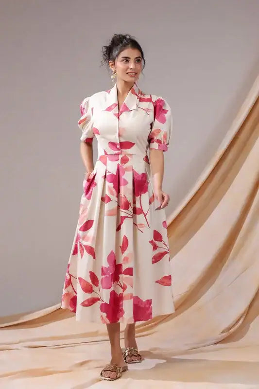 Rosewood Garden Cotton Flex Dress