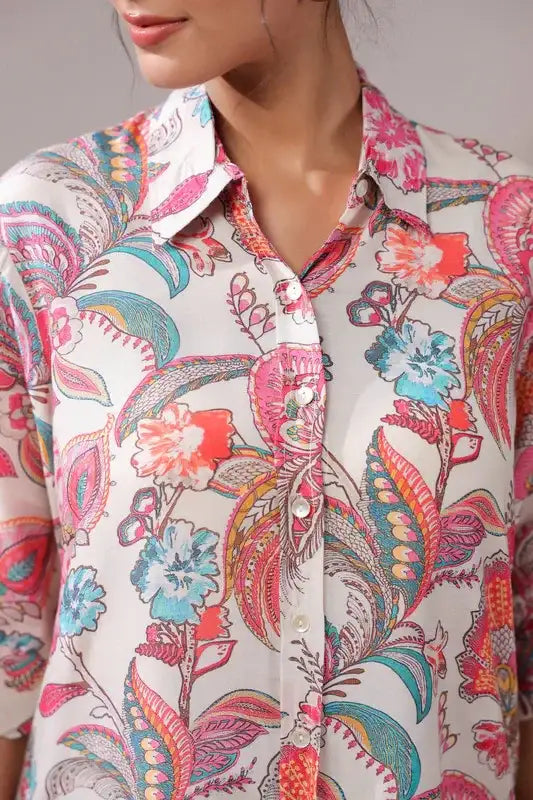 Paisley Reverie Muslin Silk Shirt
