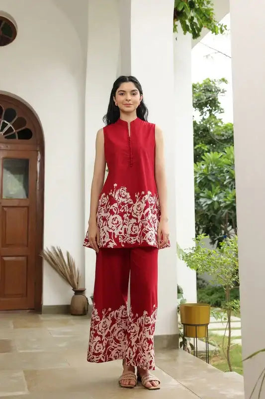 Roseate Bliss Cotton Co-ord Set