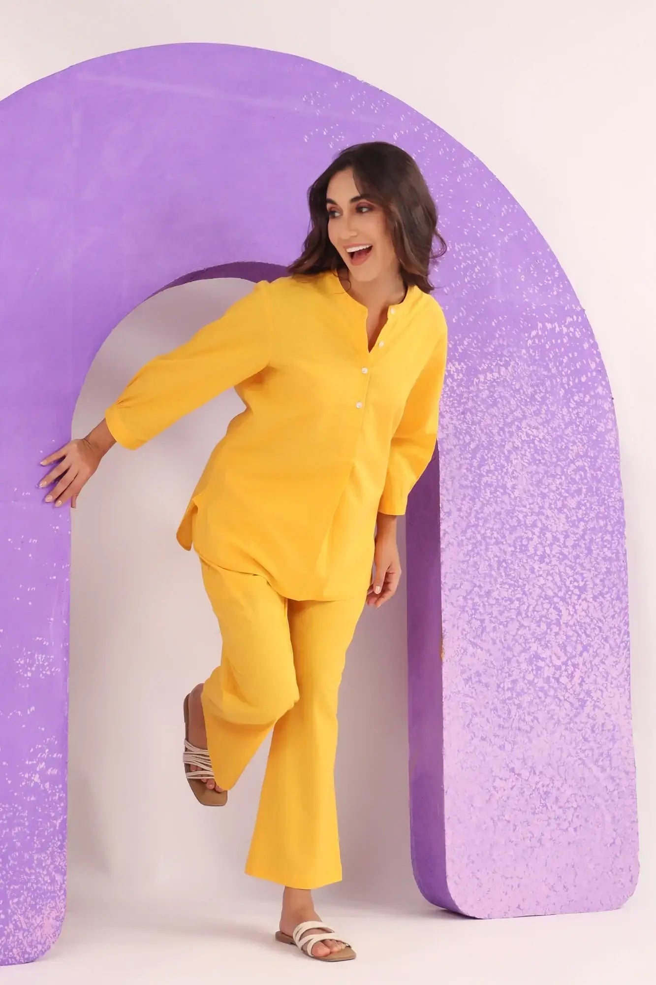 Yellow Mellow Cotton Co-ord Set