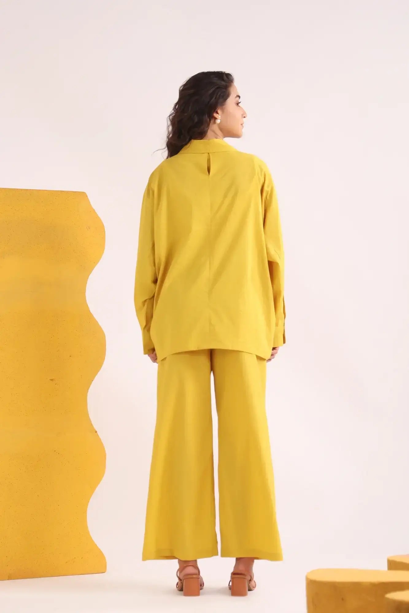 Vivid Yellow Breeze Cotton Co-ord Set