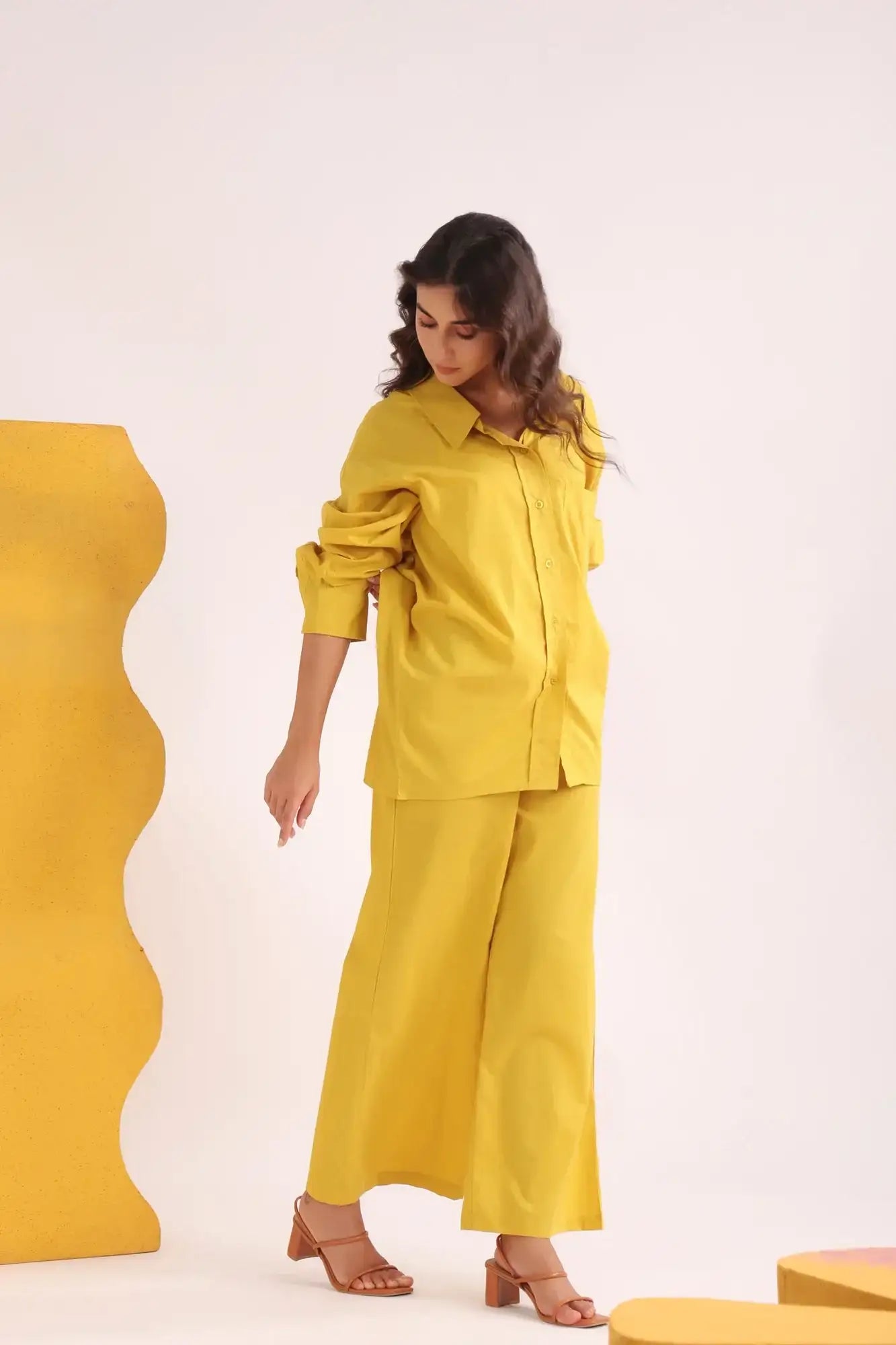 Vivid Yellow Breeze Cotton Co-ord Set