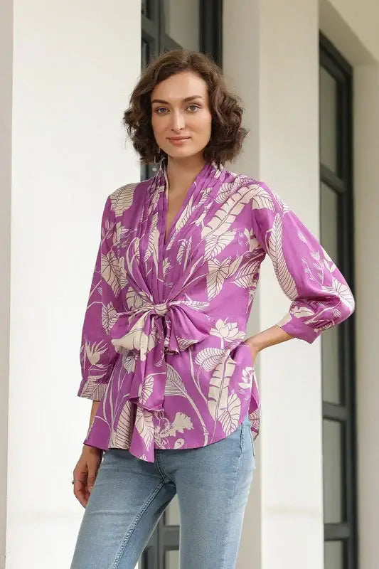 Opal Lavender Russian Silk Top