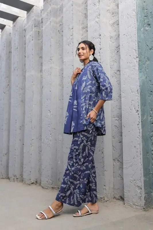 Indigo Breeze Cotton Co-ord Set