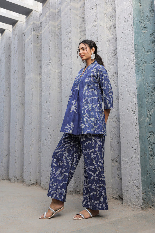 Indigo Breeze Cotton Co-ord Set