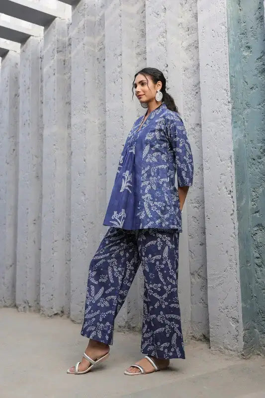Indigo Breeze Cotton Co-ord Set