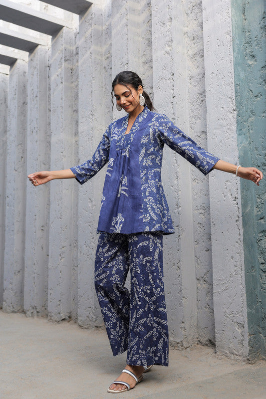 Indigo Breeze Cotton Co-ord Set
