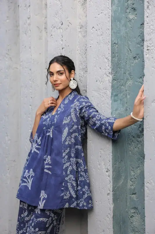 Indigo Breeze Cotton Co-ord Set