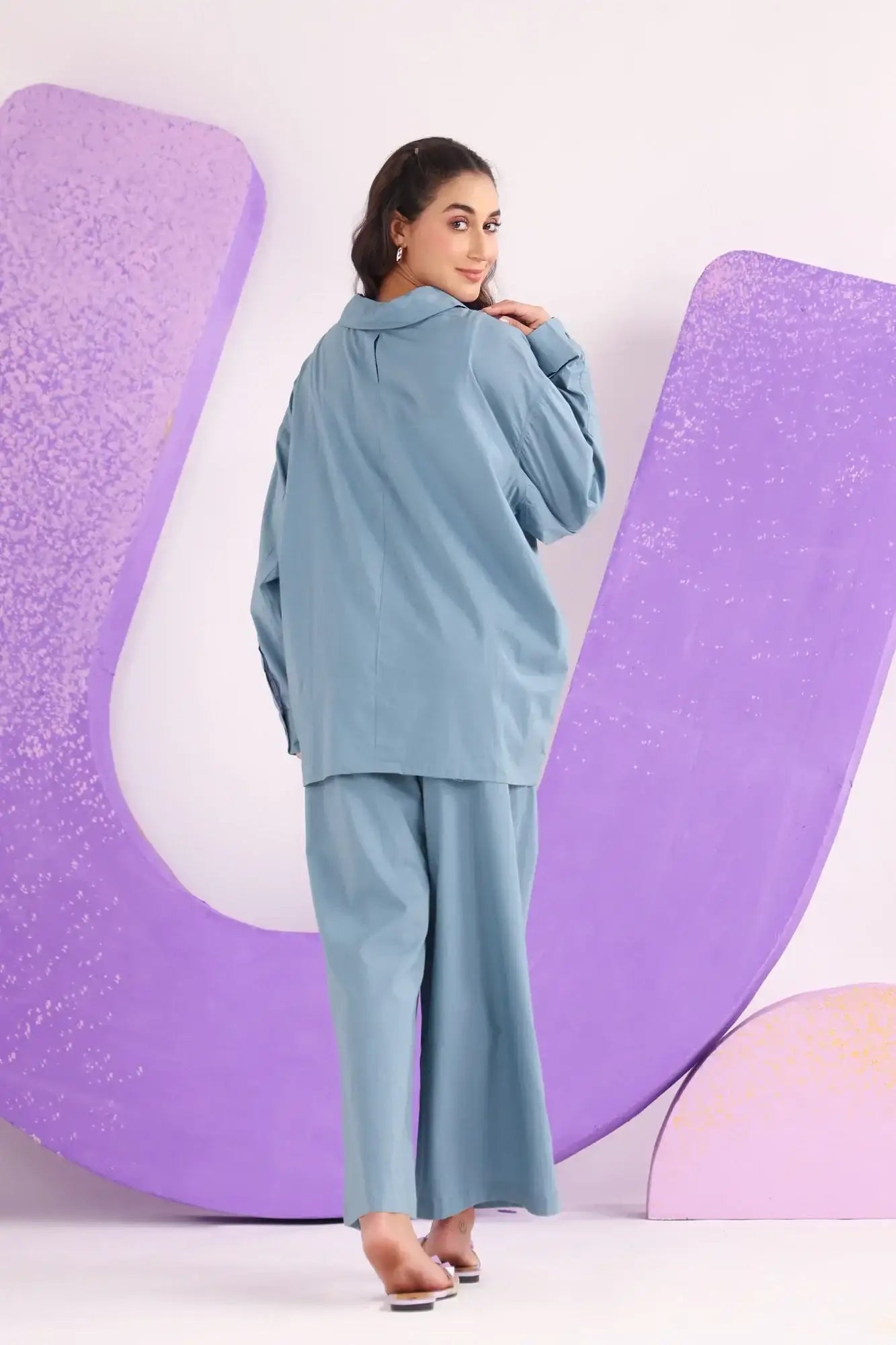 Blue Serenity Cotton Co-ord Set