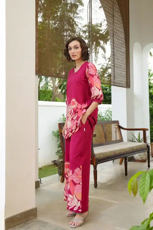 Sweet Petal Serenade Cotton Co-ord Set