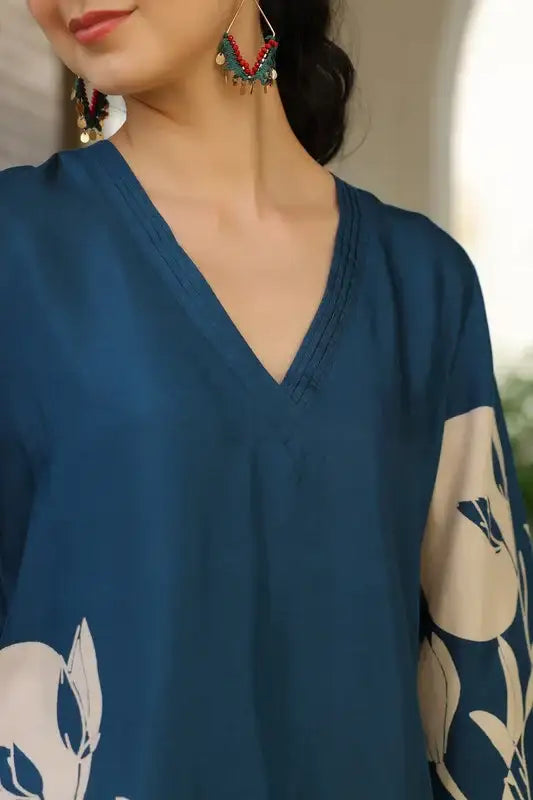 Playful Jade Ensemble Russian Silk Co-ord Set