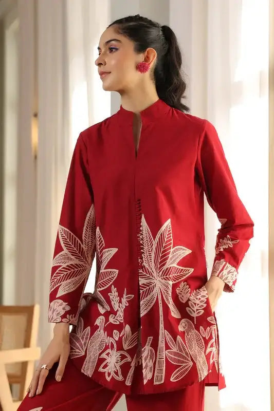 Flame Kissed Florals Cotton Co-ord Set