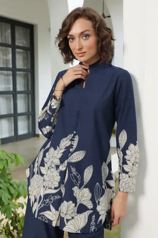 Bloom Delight Blue Cotton Co-ord Set