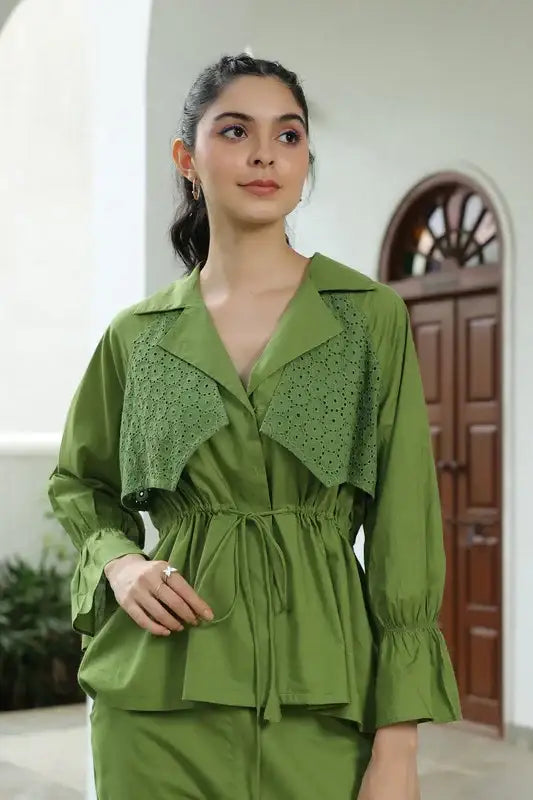 Chic Moss Cotton Co-ord Set