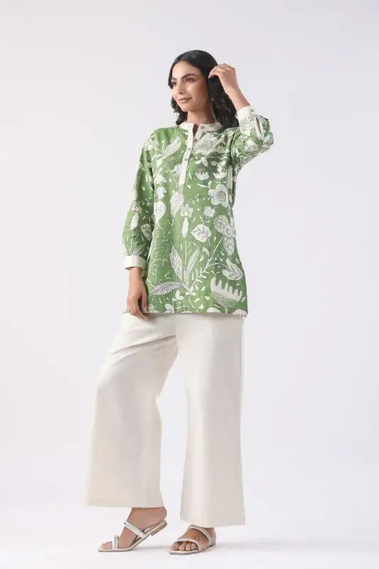 Moss Green Cotton Co-ord Set