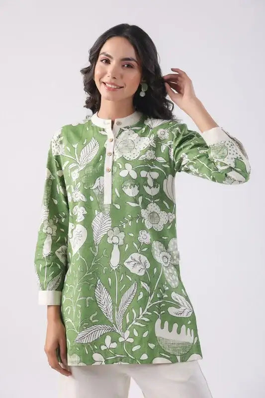 Moss Green Cotton Co-ord Set