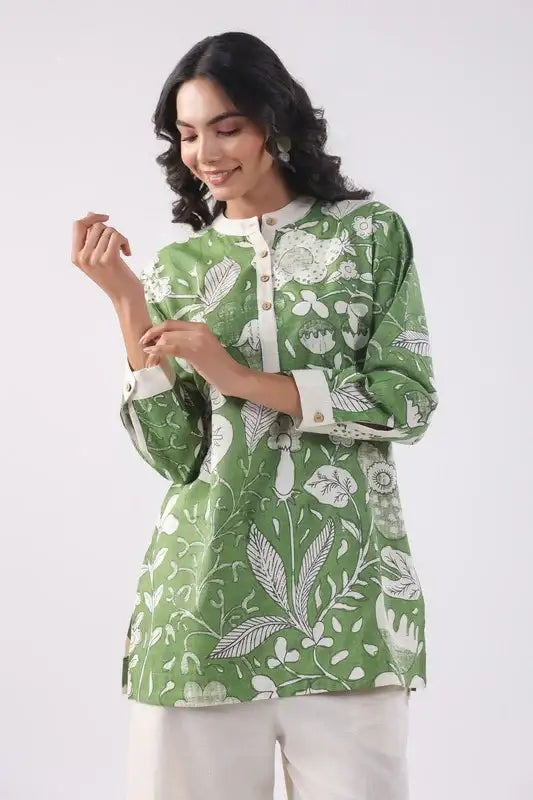 Moss Green Cotton Co-ord Set