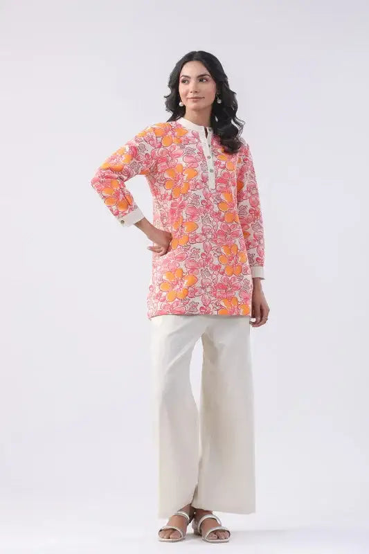 Orange Peach Cotton Co-ord Set