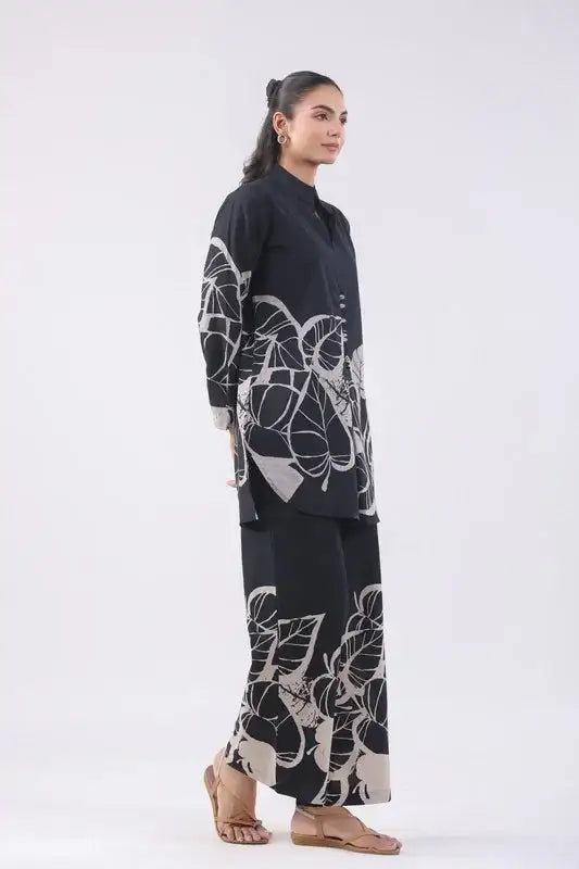 Jade Black Cotton Co-ord Set