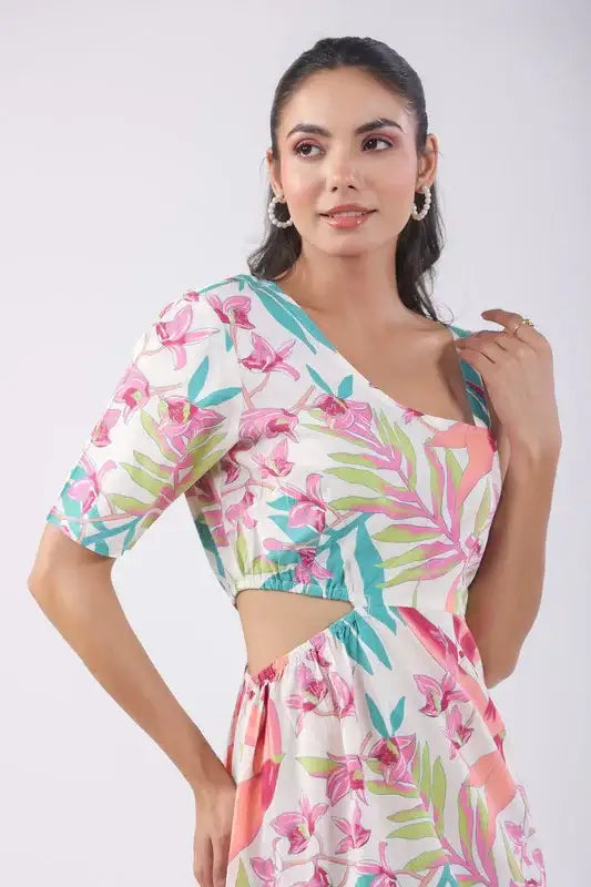 Lushia Floral Cotton Dress