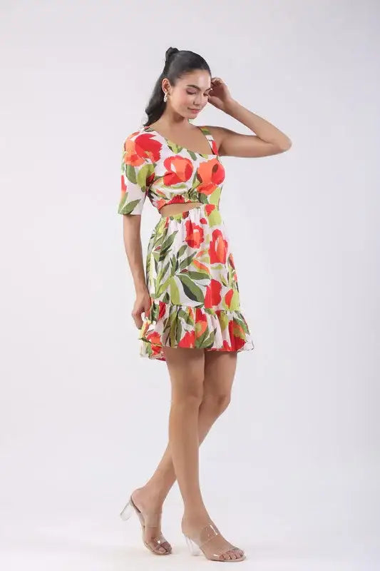 Tropical Lush Cotton Dress
