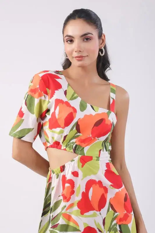Tropical Lush Cotton Dress