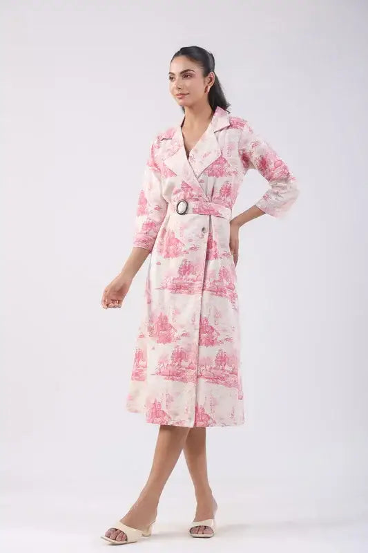 Sunset Pink Cotton Flex Dress