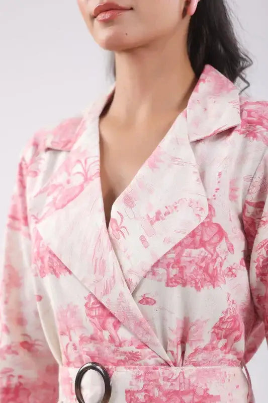 Sunset Pink Cotton Flex Dress