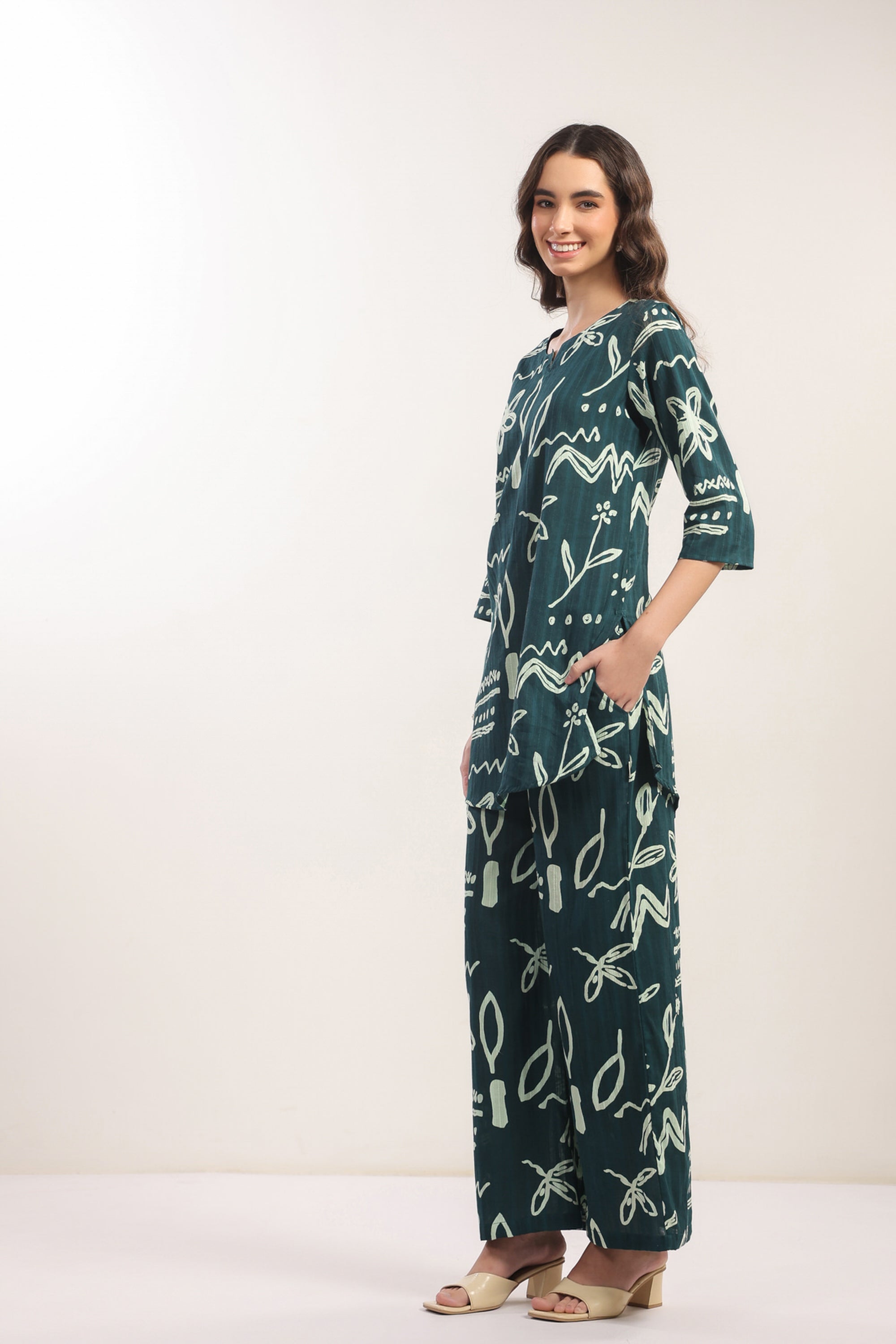 Coastal Calm Blue Cotton Co-ord Set