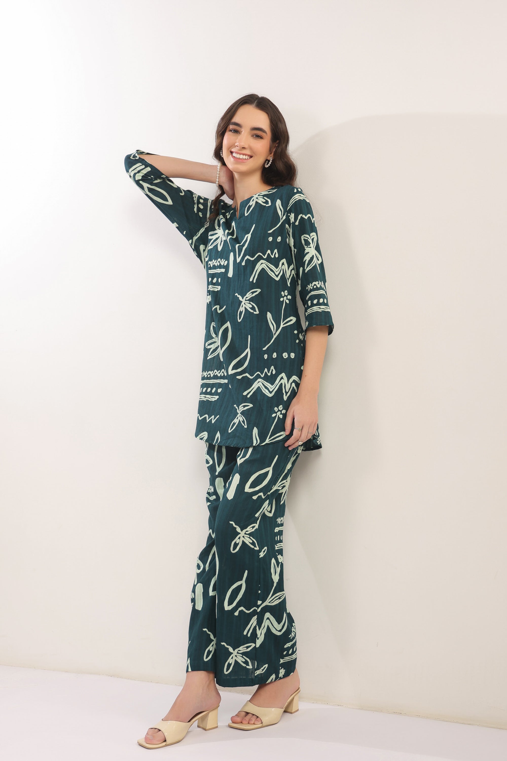 Coastal Calm Blue Cotton Co-ord Set