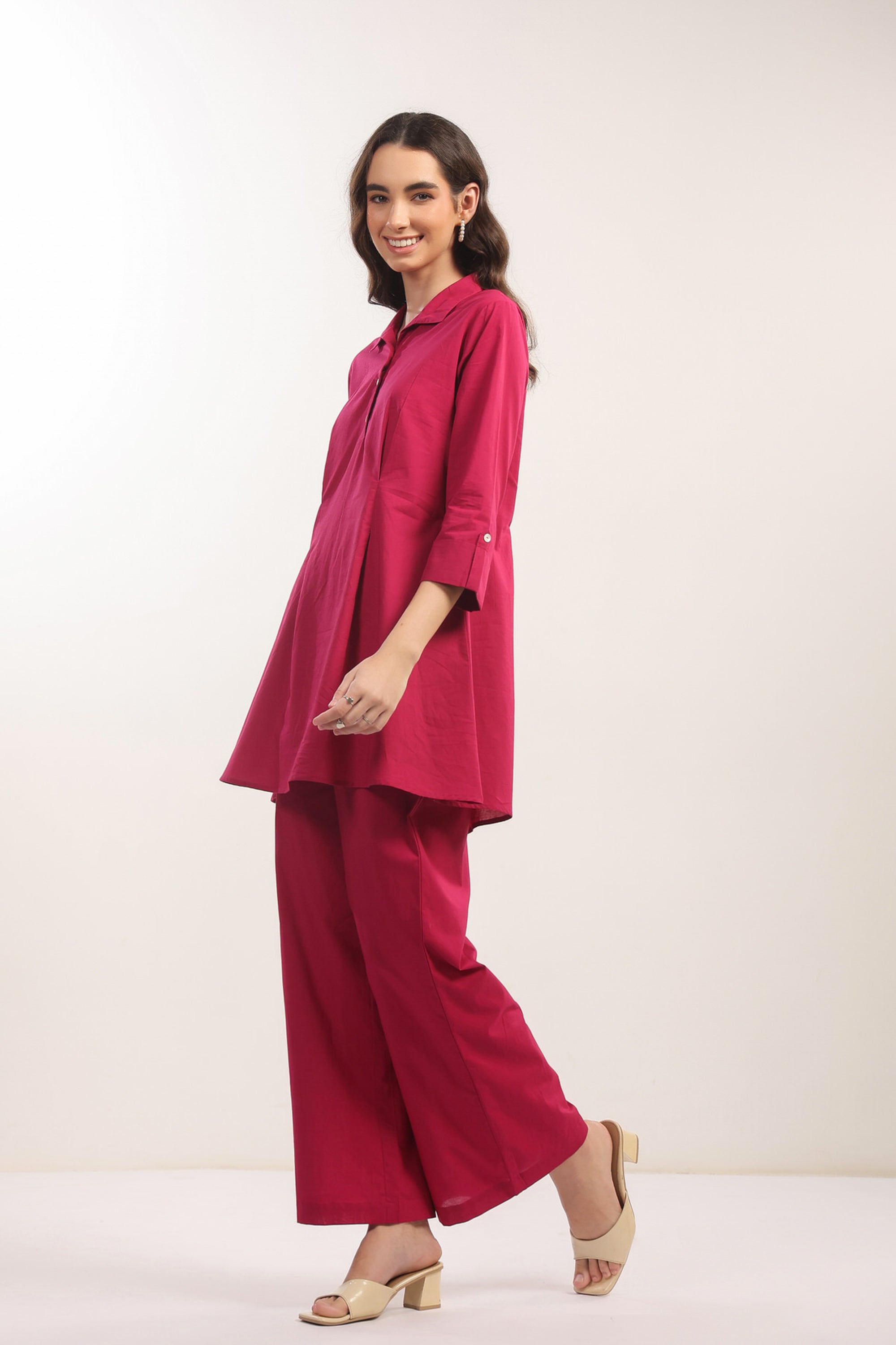 Fuchsia Flame Cotton Co-ord Set
