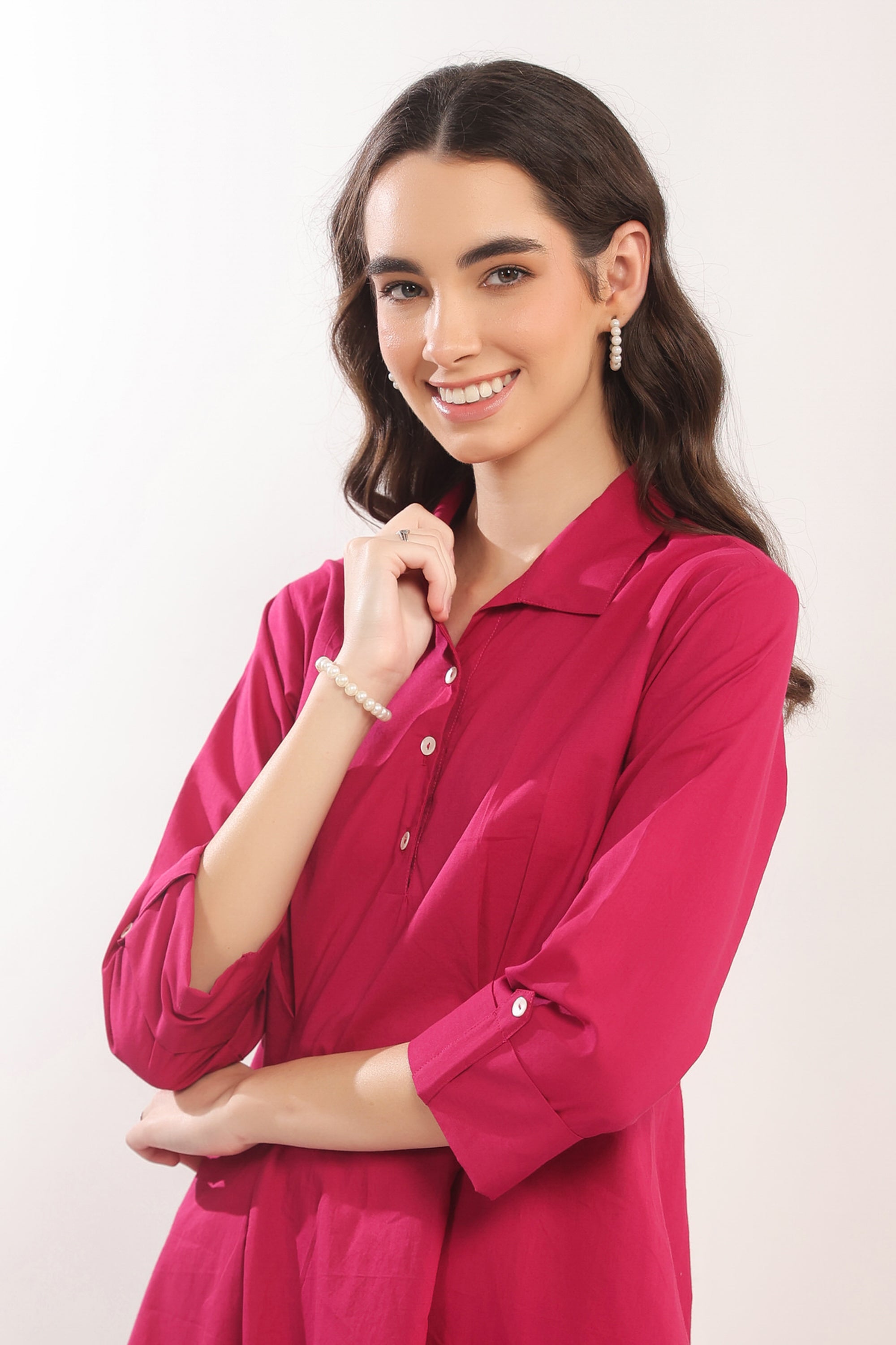 Fuchsia Flame Cotton Co-ord Set