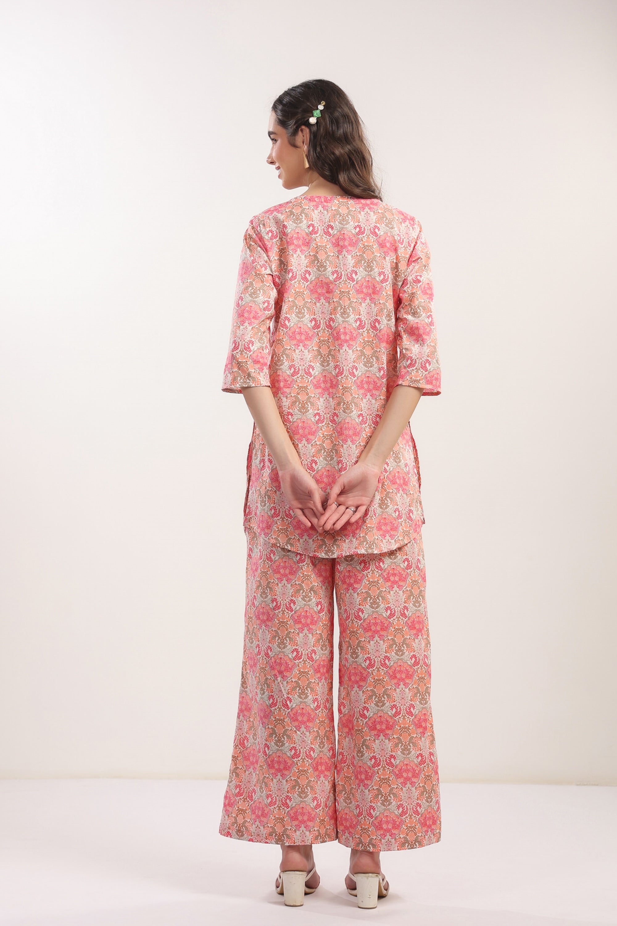 Rose Drift Multicolour Cotton Co-ord Set