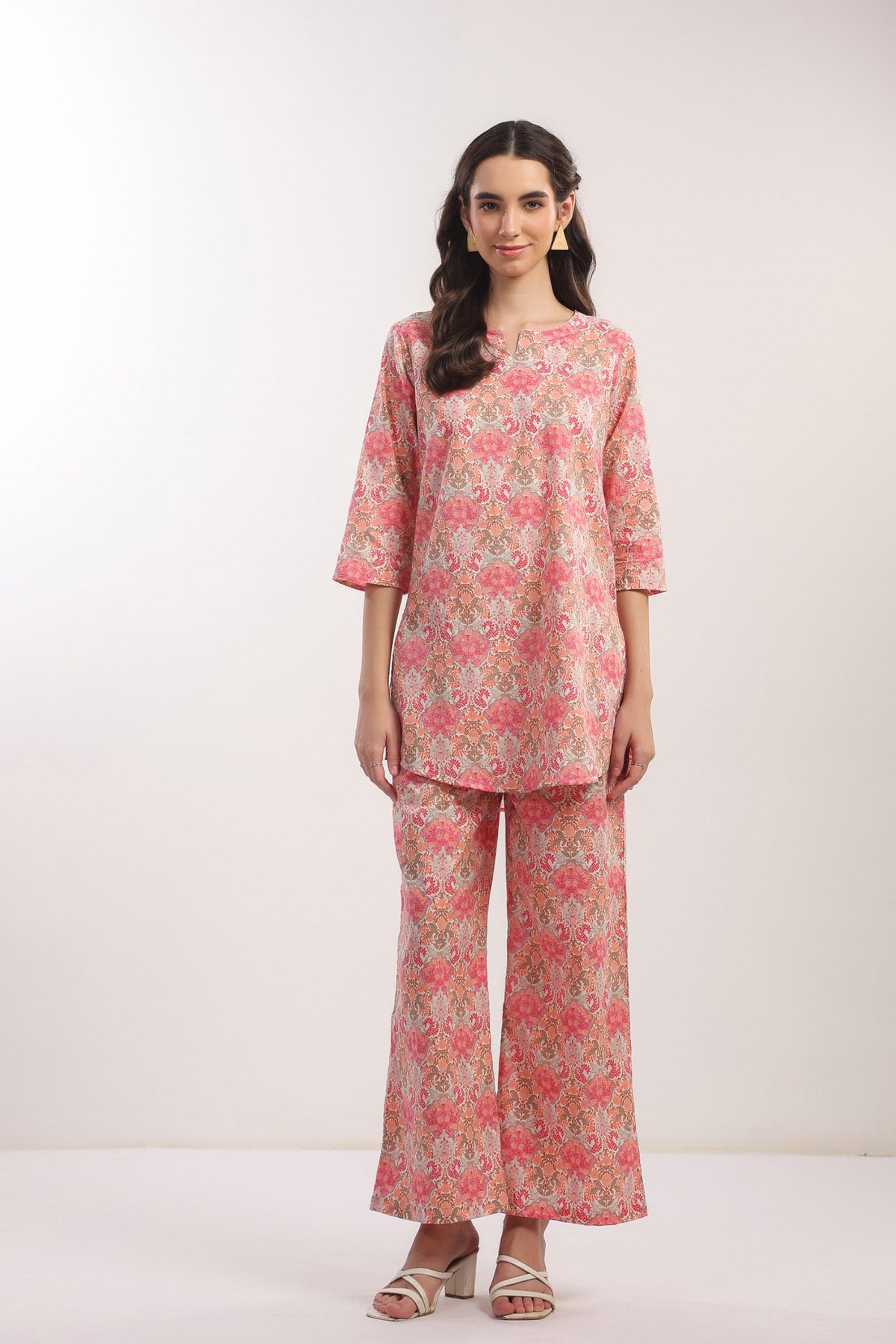 Rose Drift Multicolour Cotton Co-ord Set