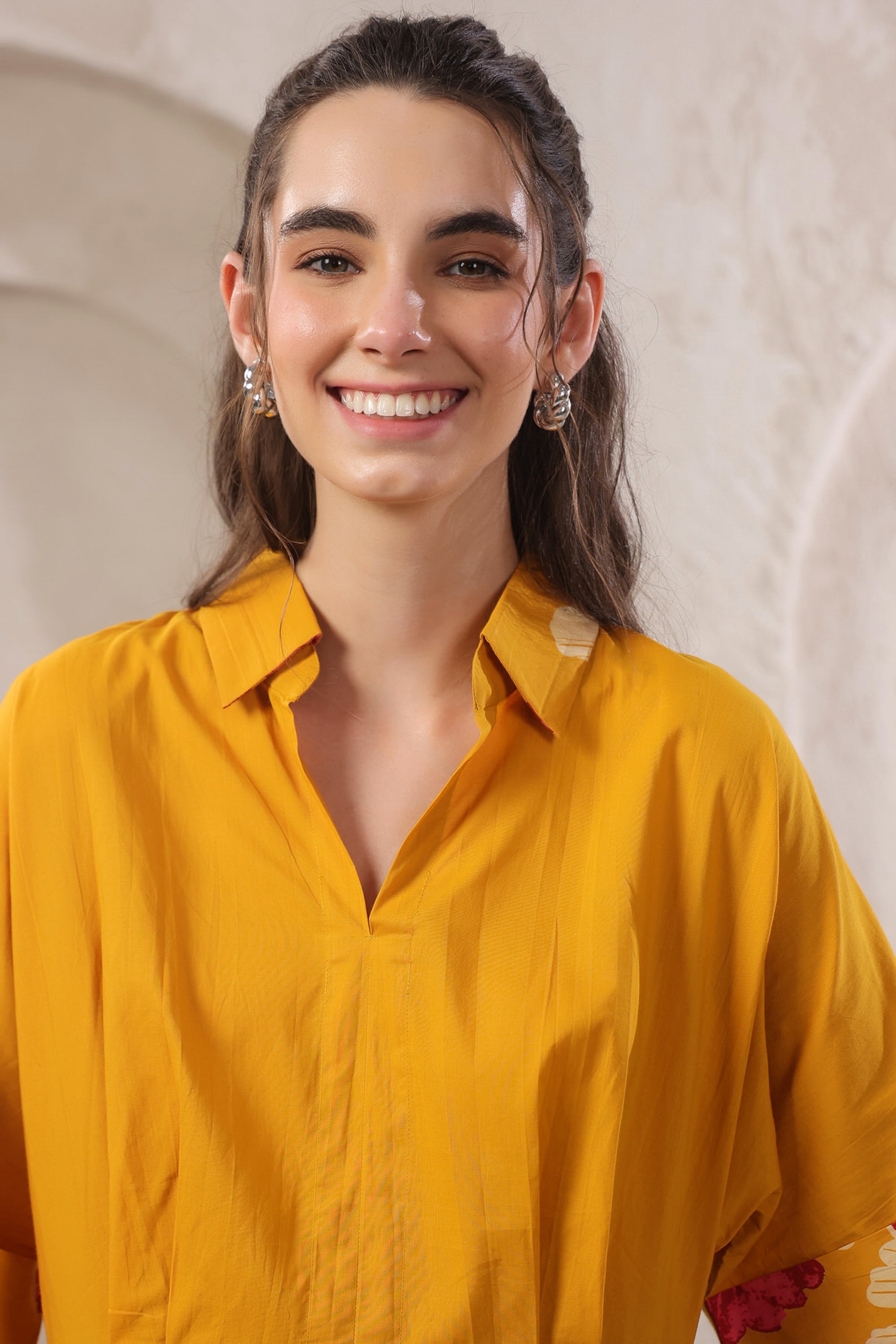 Marigold Rouge Yellow Cotton Dress