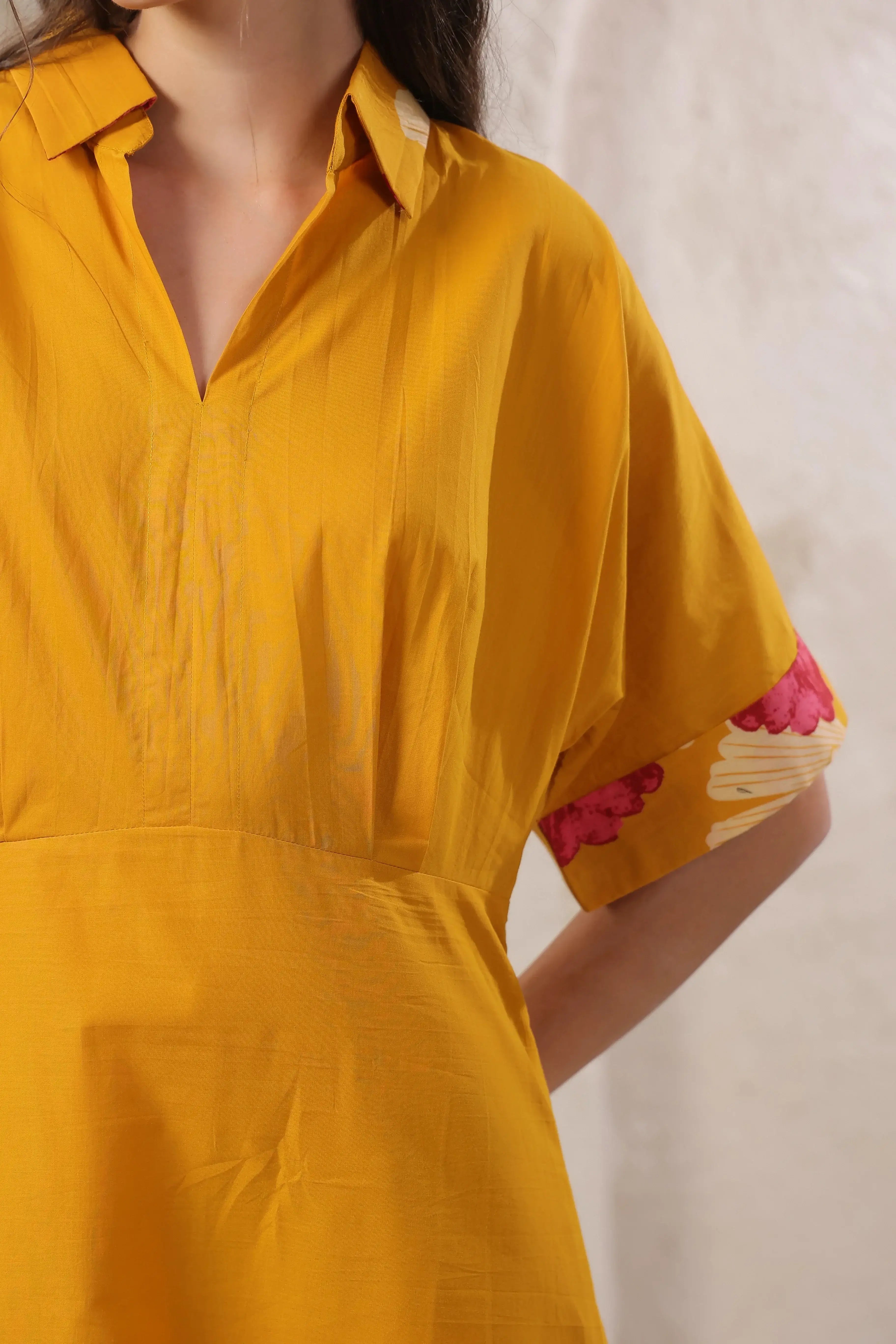 Marigold Rouge Yellow Cotton Dress
