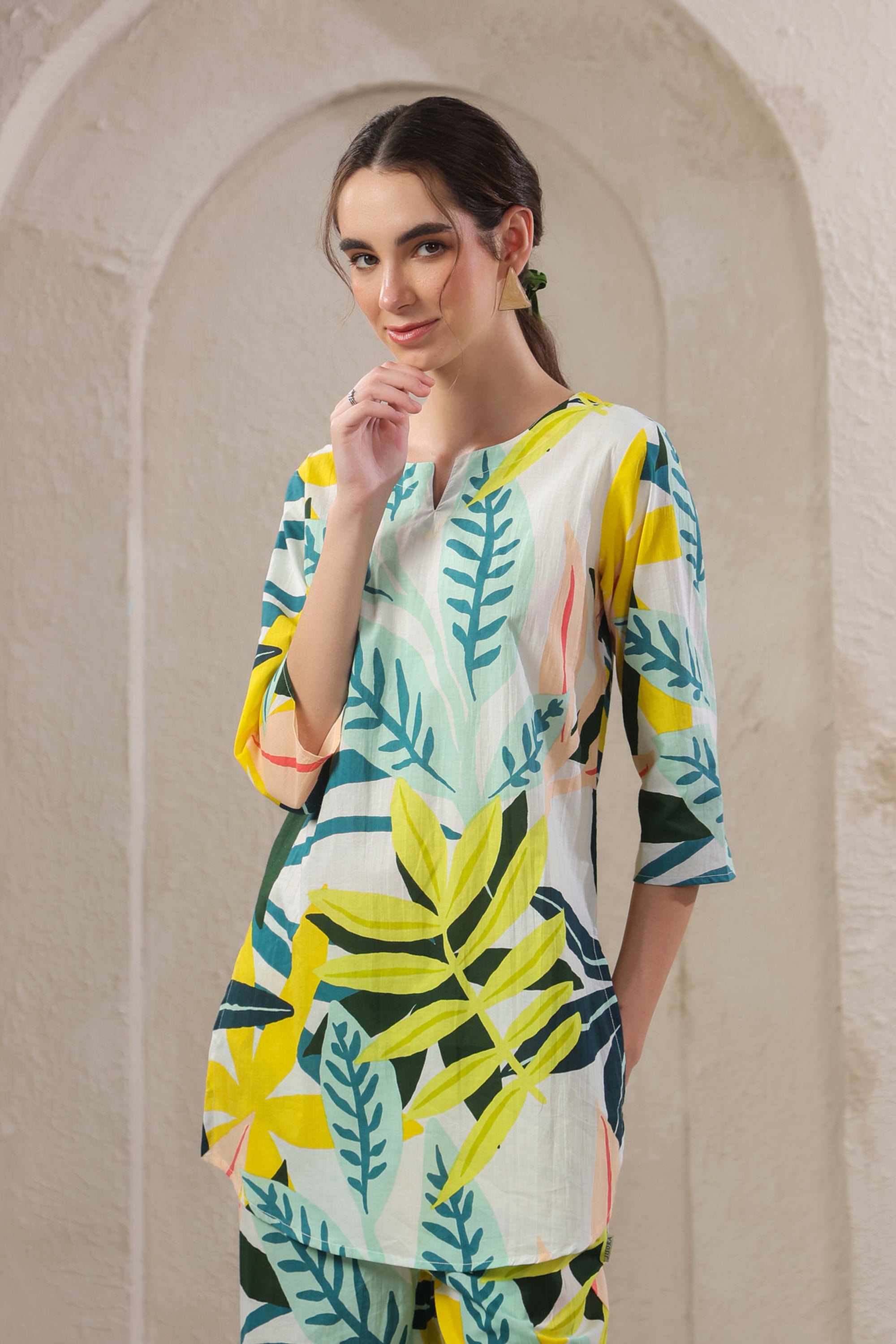 Whispering Leaves Cotton Co-ord Set