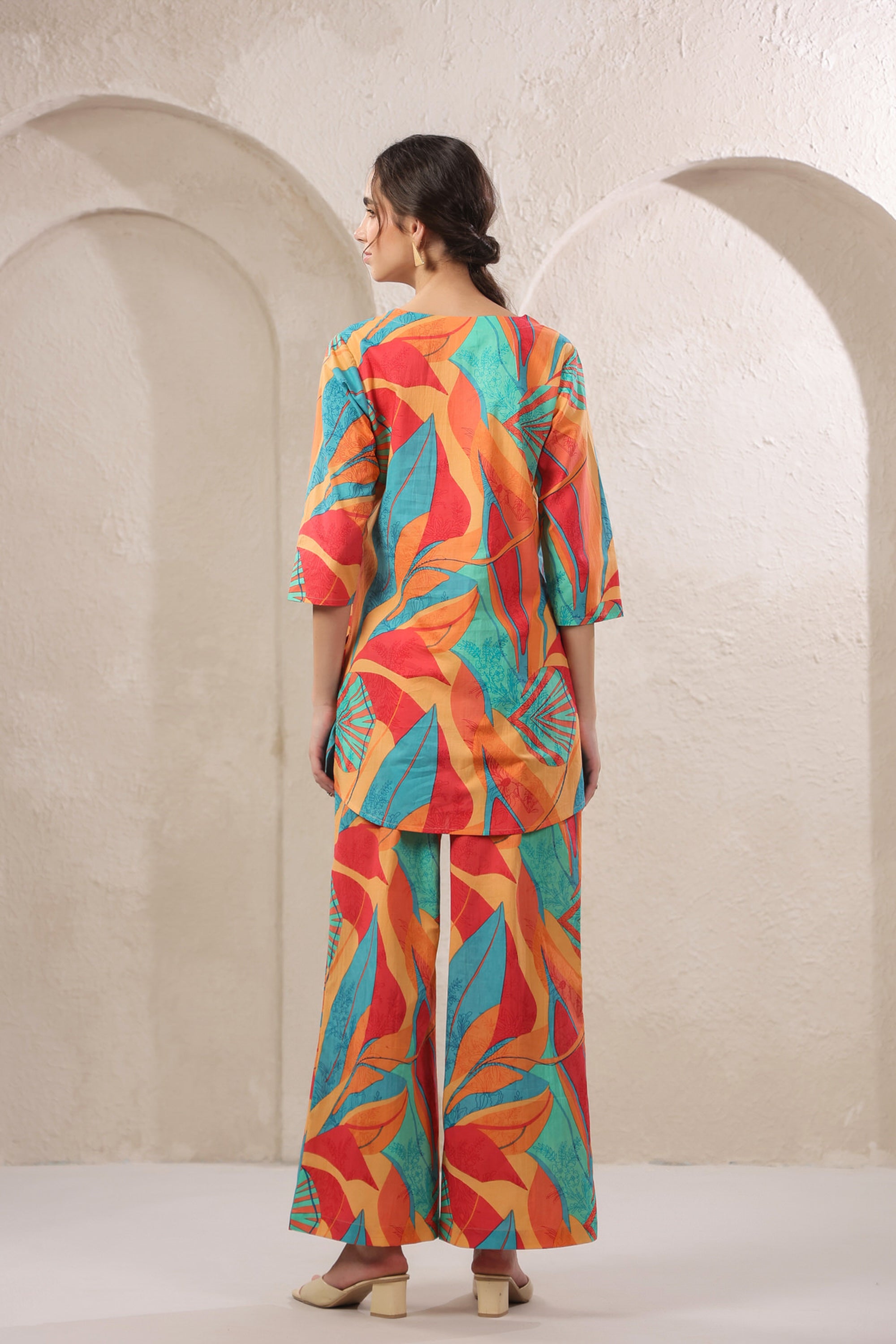 Tropical Tango Multicolour Cotton Co-ord Set