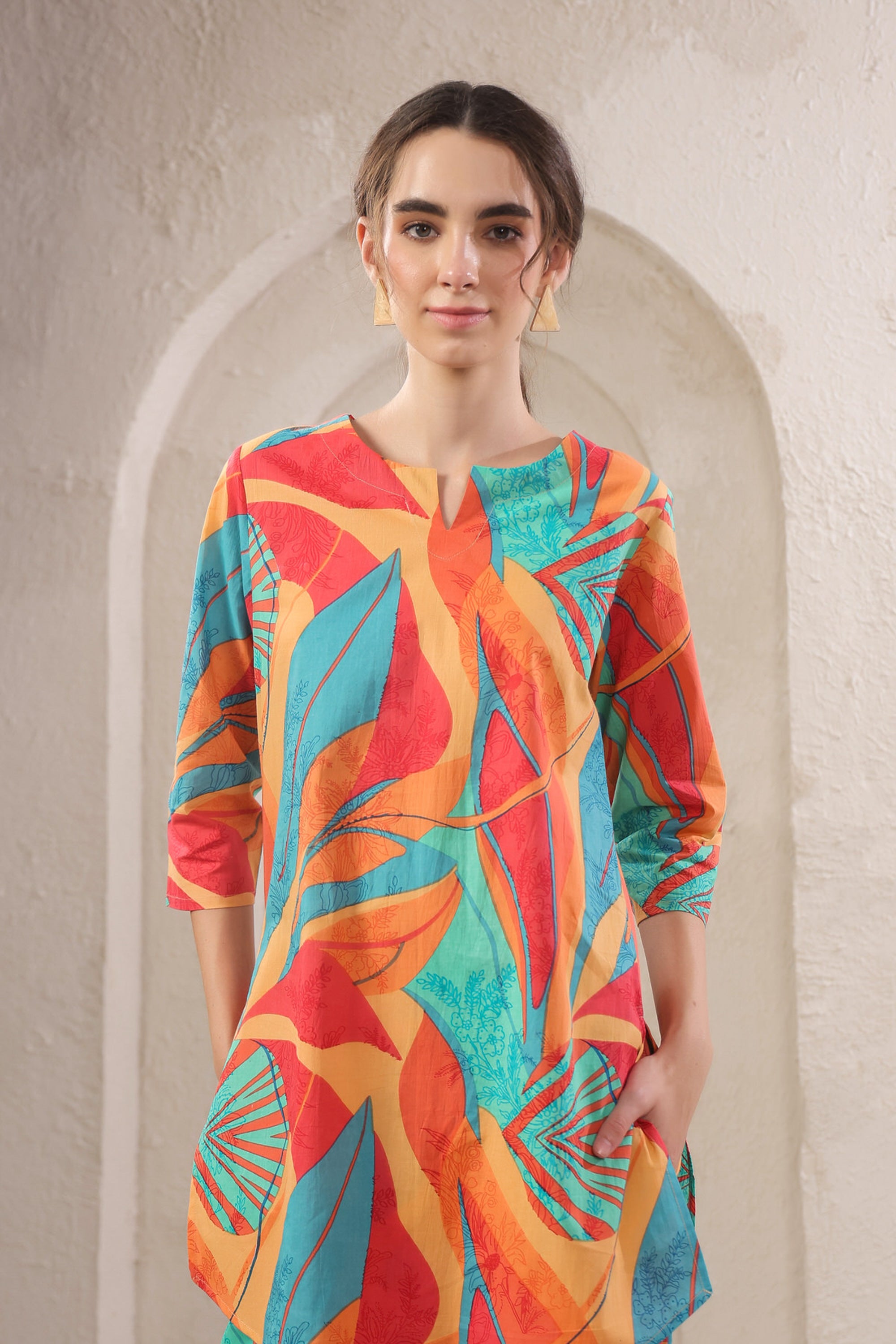 Tropical Tango Multicolour Cotton Co-ord Set