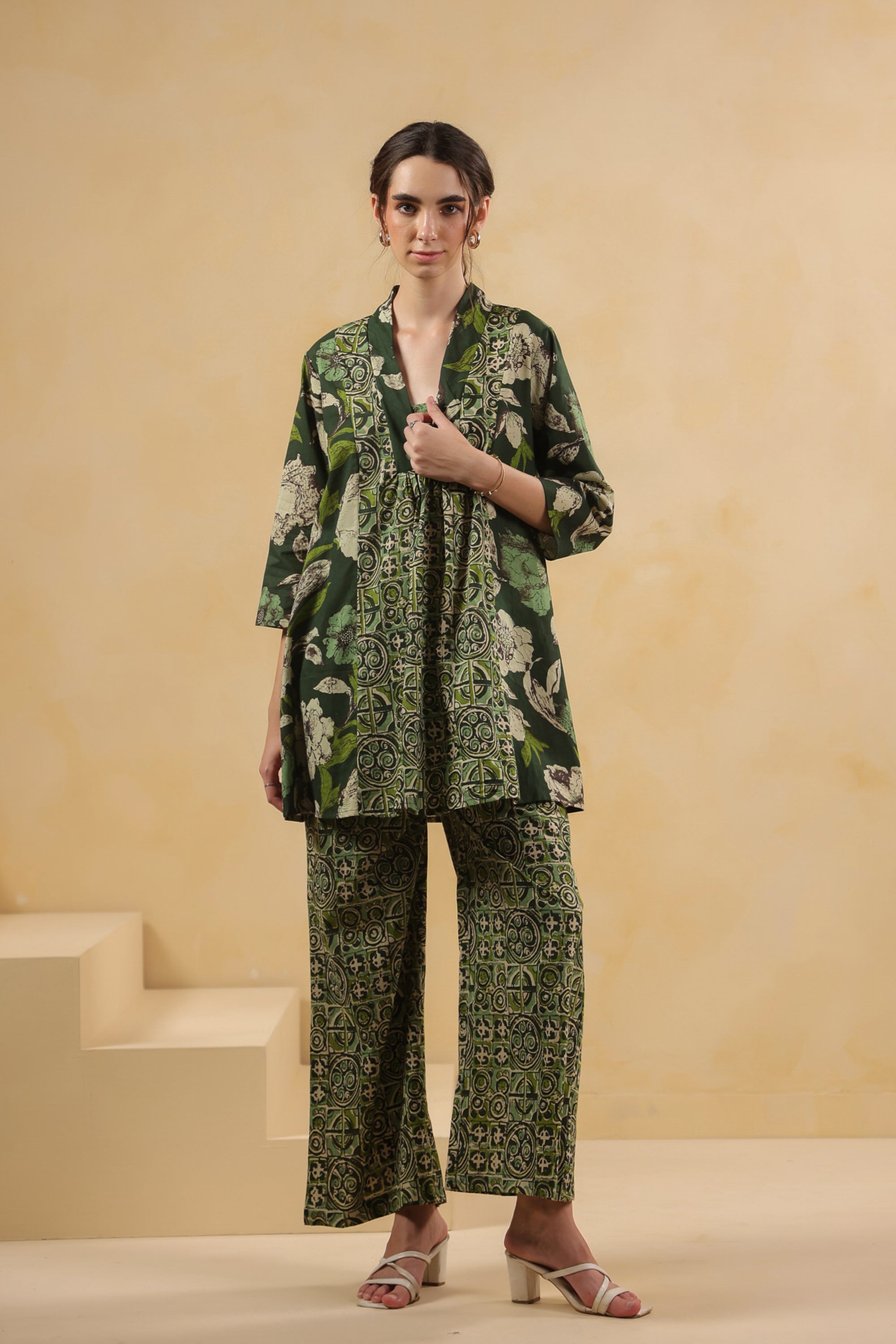 Sage Botanic Floral Cotton Co-ord Set