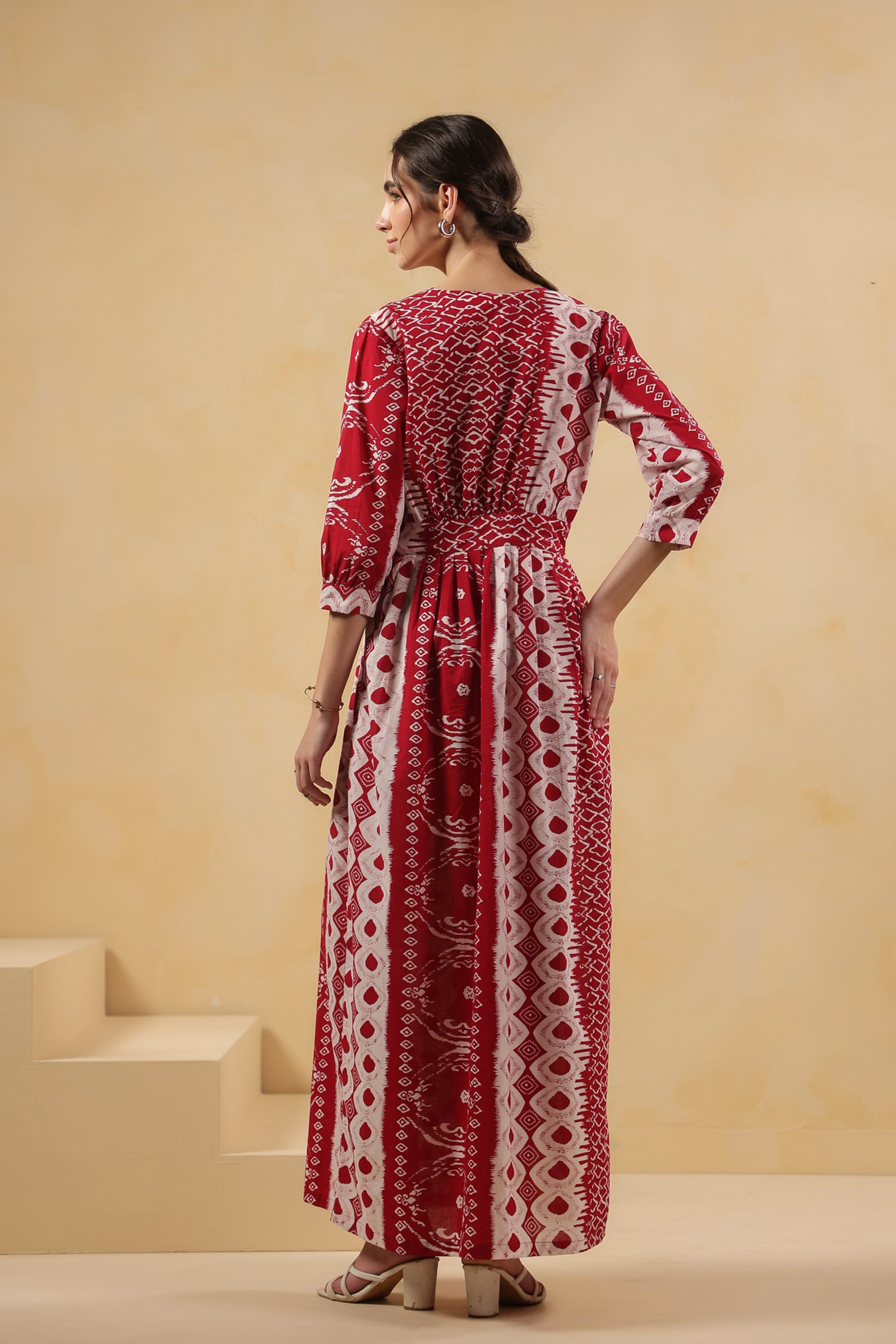 Scarlet Red Vintage Cotton Dress