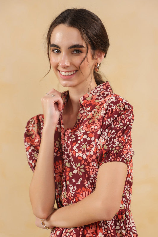 Red Reverie Cotton Dress