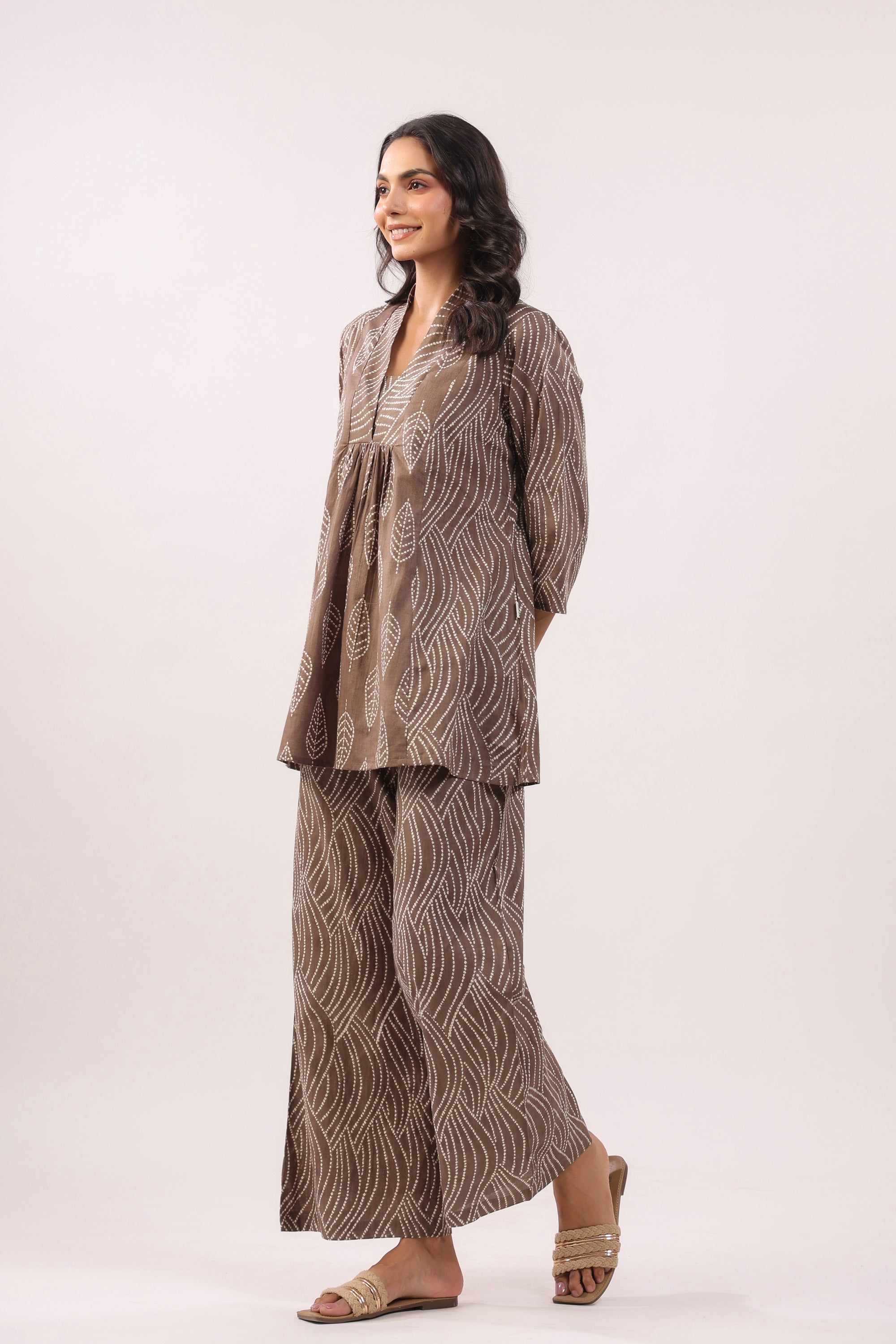 Brown Whisper Cotton Co-ord Set