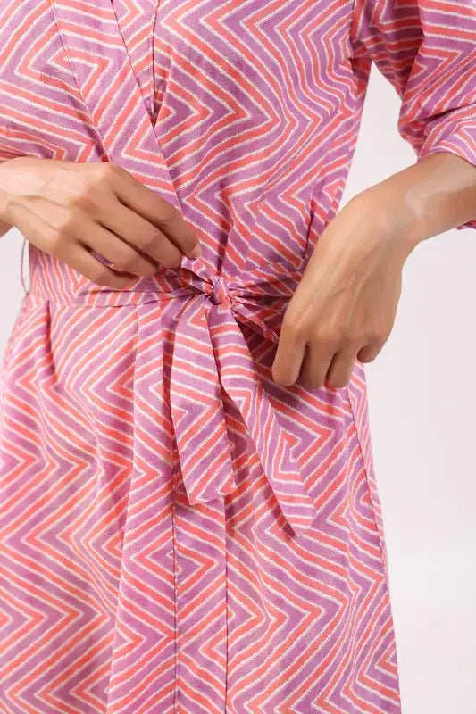 Pink Mirage Cotton Robe