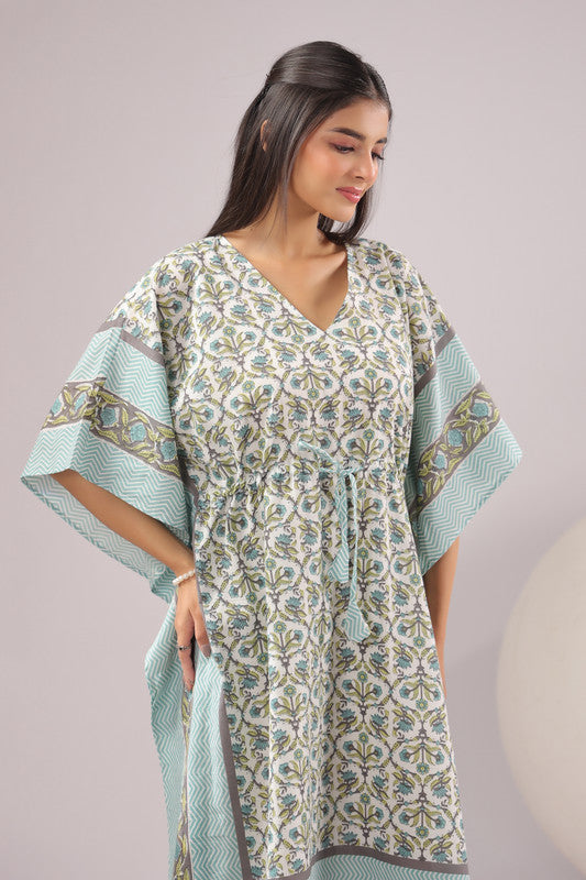 Aqua Grace Printed Cotton Kaftan