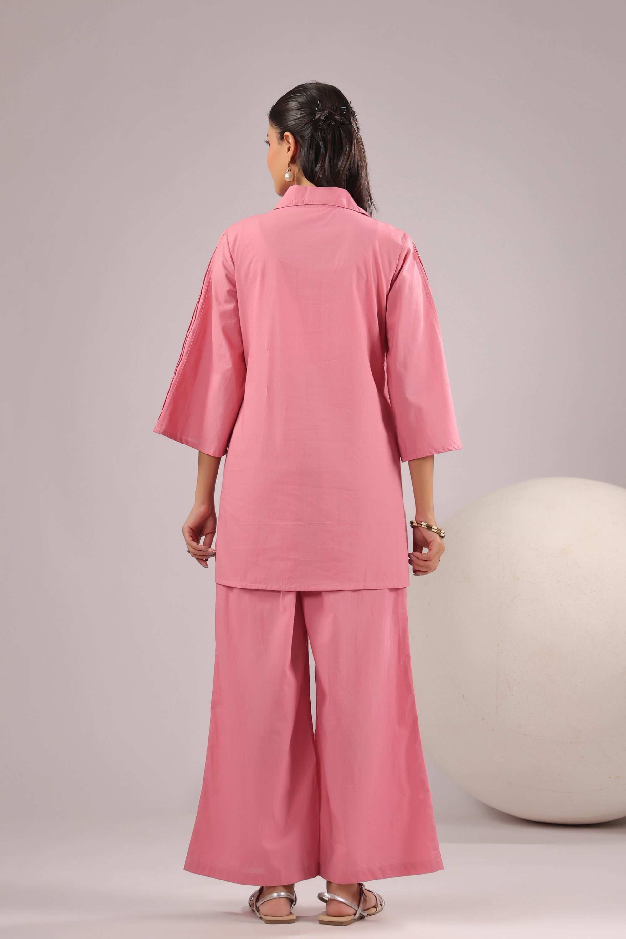 Rose Quartz Solid Cotton Co-ord Set