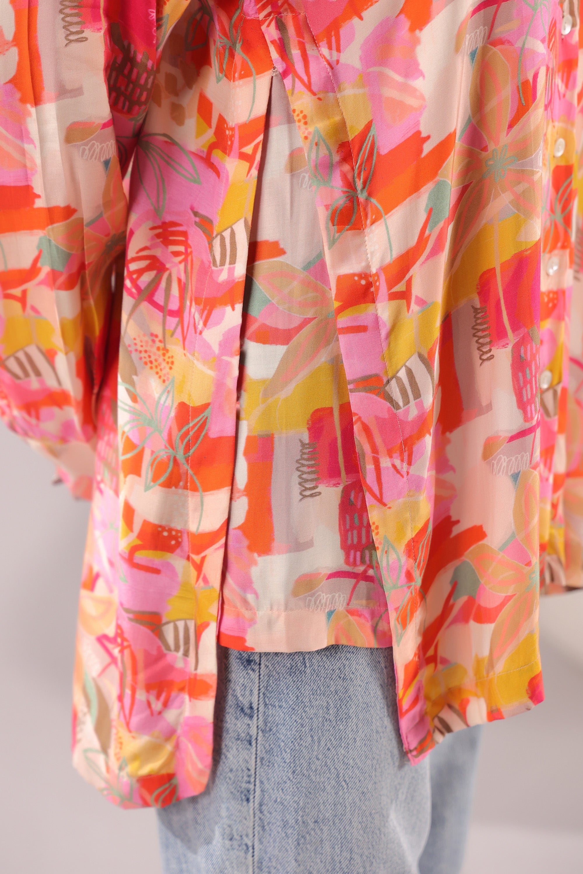 Sunset Mirage Printed Muslin Silk Shirt