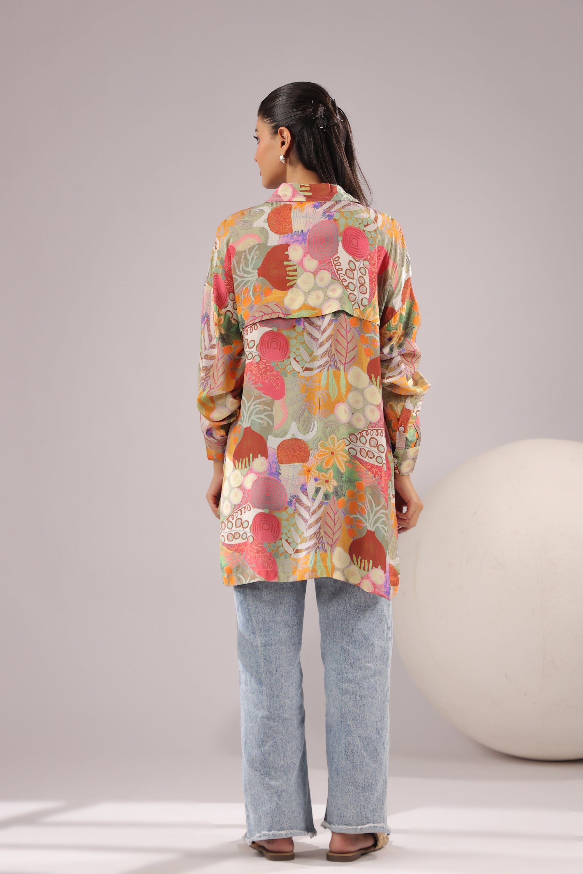 Botanic Muse Printed Muslin Silk Shirt