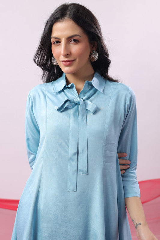 Sky Blue Solid Co-ord Set